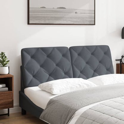Cuscino Testiera Grigio Scuro 120 cm in Velluto