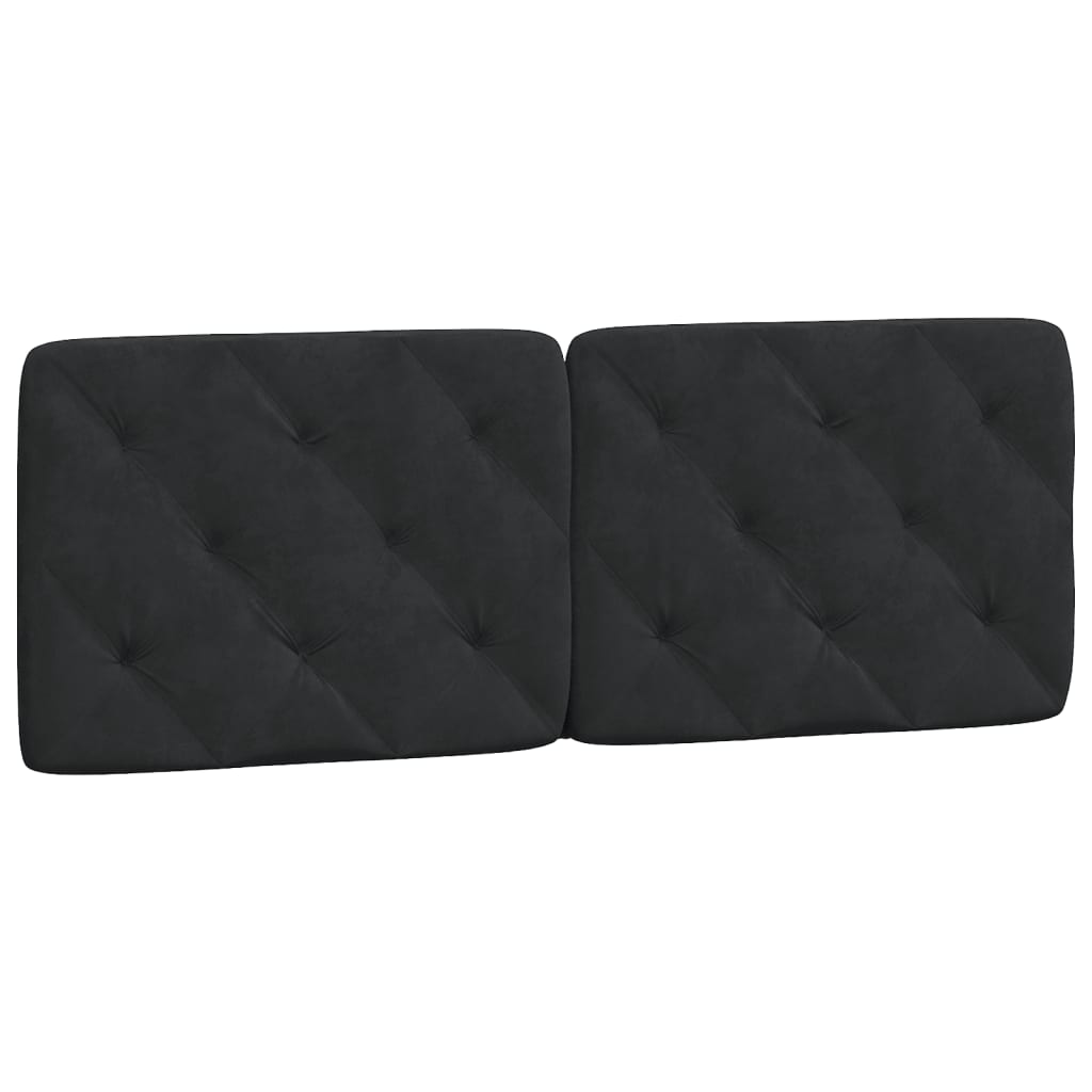 Cuscino Testiera Nero 120 cm in Velluto
