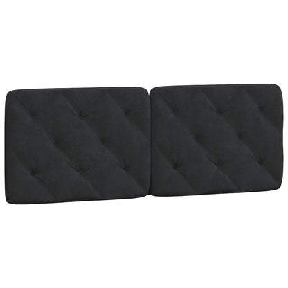 Cuscino Testiera Nero 120 cm in Velluto