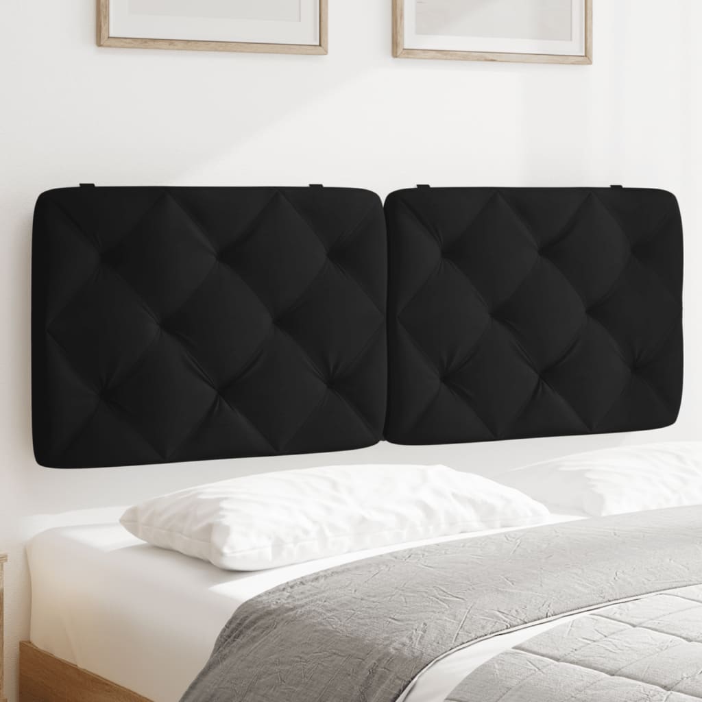 Cuscino Testiera Nero 120 cm in Velluto