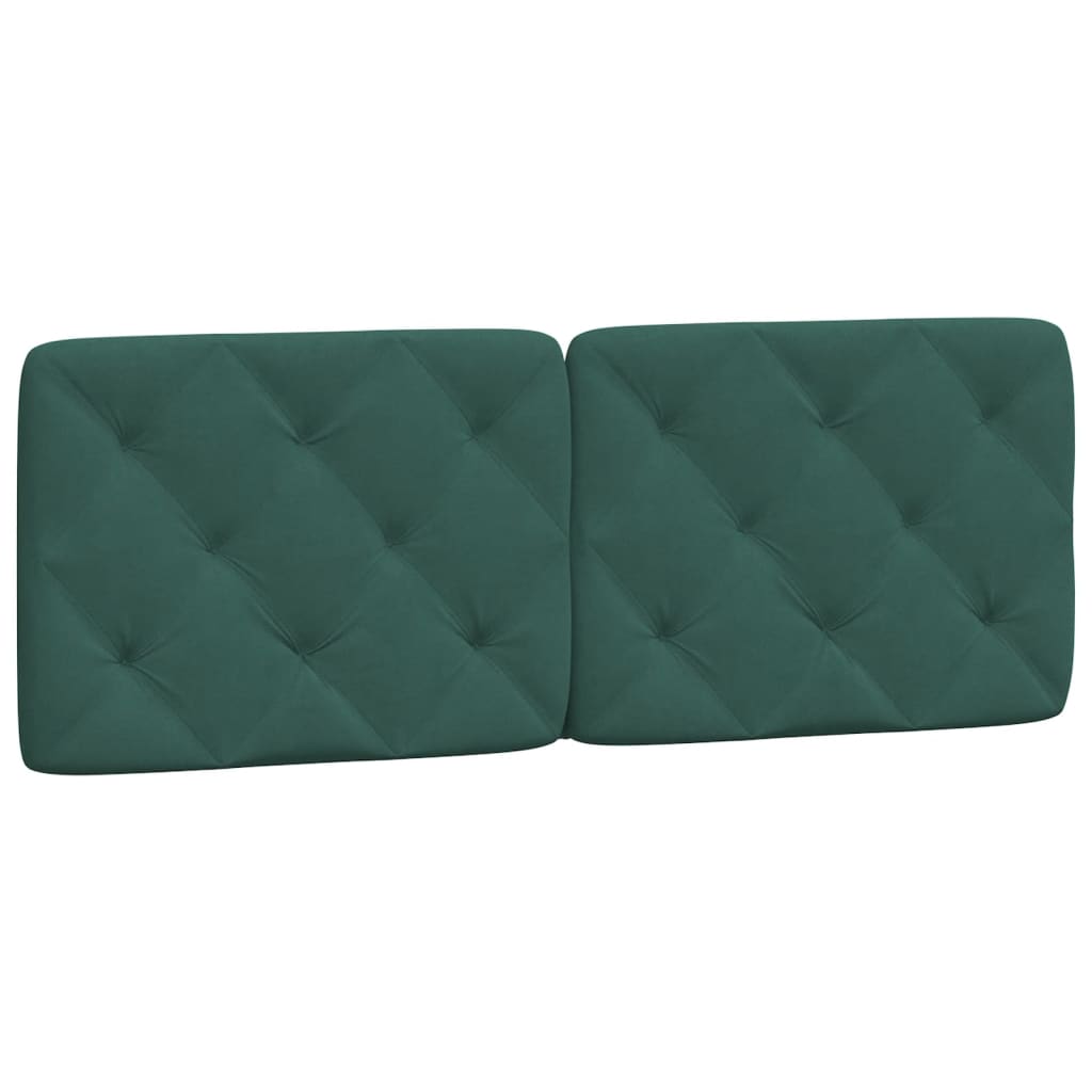 Cuscino Testiera Verde Scuro 120 cm in Velluto