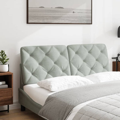 Cuscino Testiera Grigio Chiaro 140 cm in Velluto