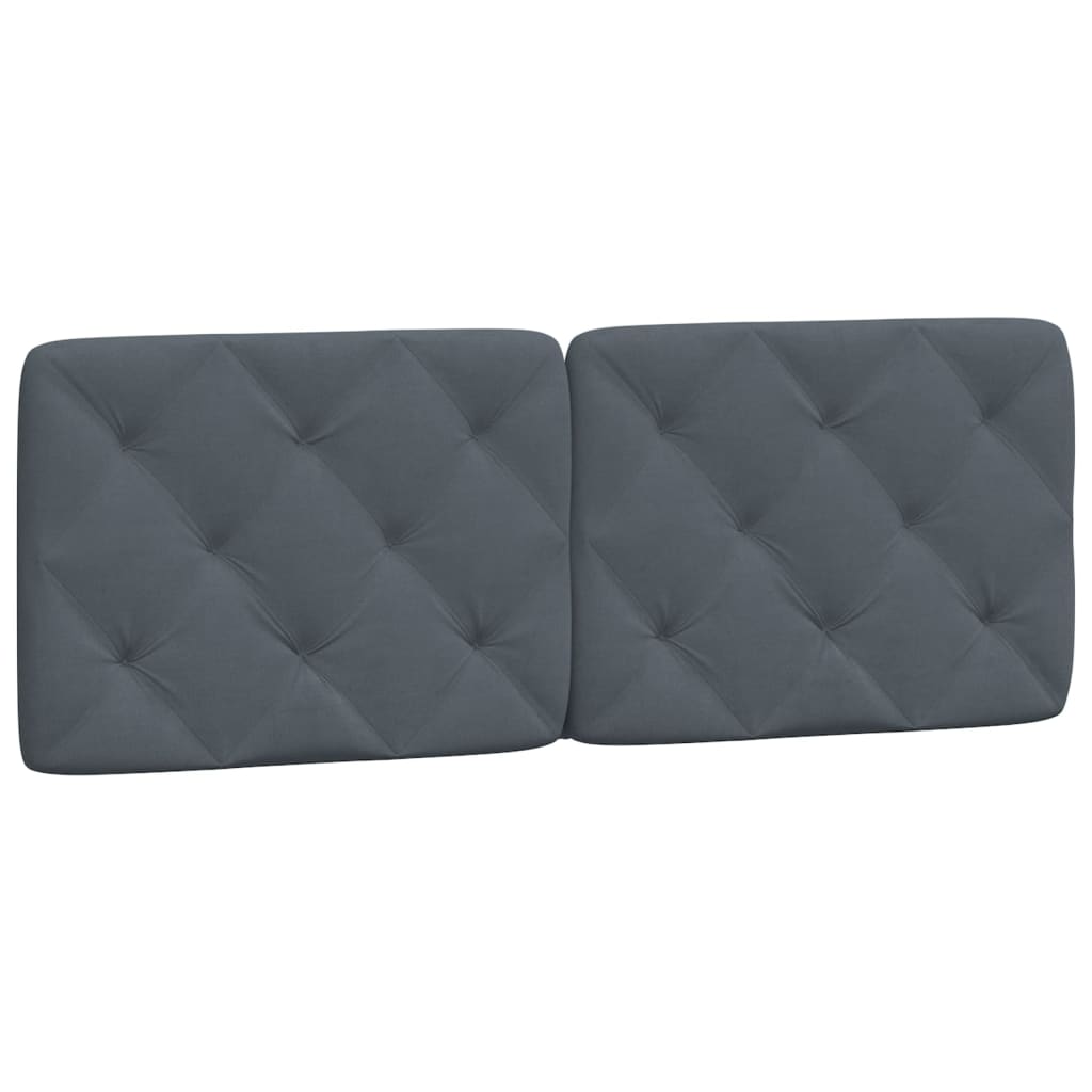 Cuscino Testiera Grigio Scuro 140 cm in Velluto