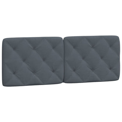 Cuscino Testiera Grigio Scuro 140 cm in Velluto