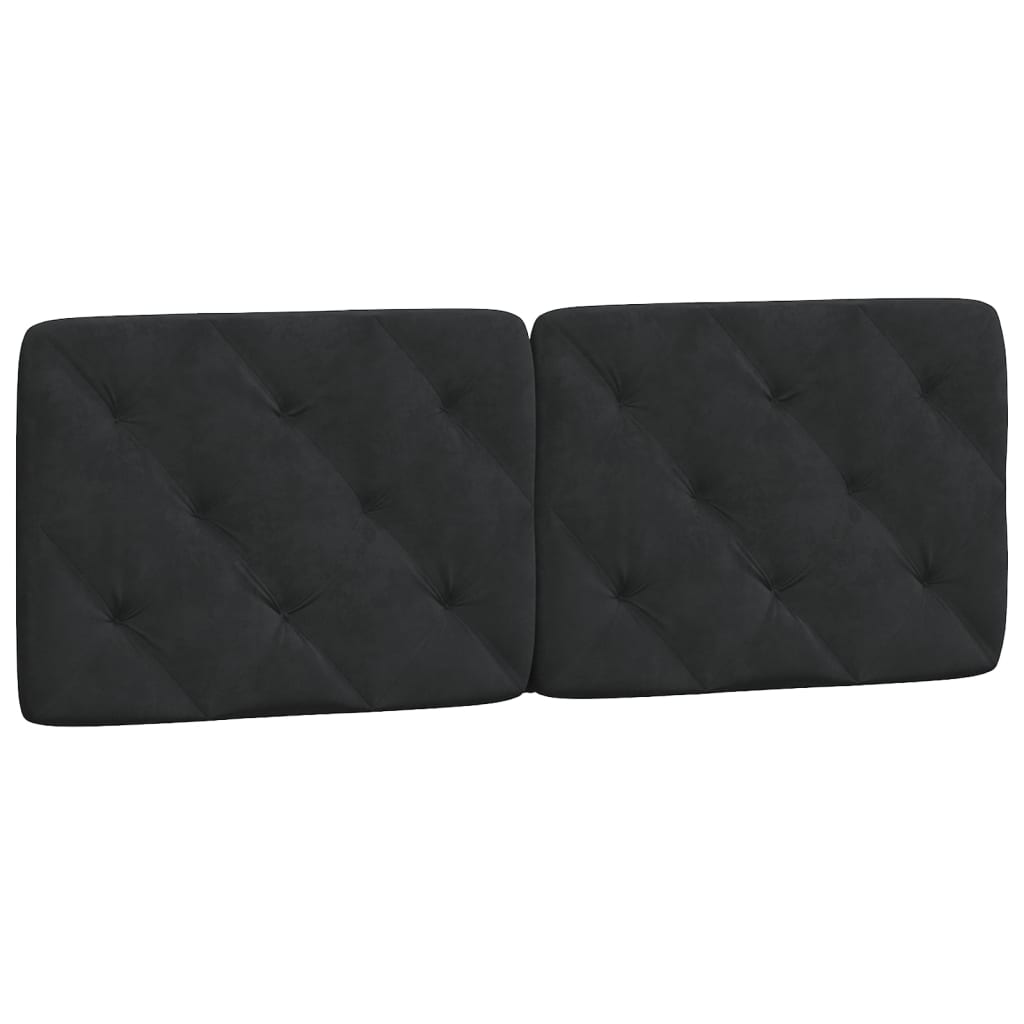 Cuscino Testiera Nero 140 cm in Velluto