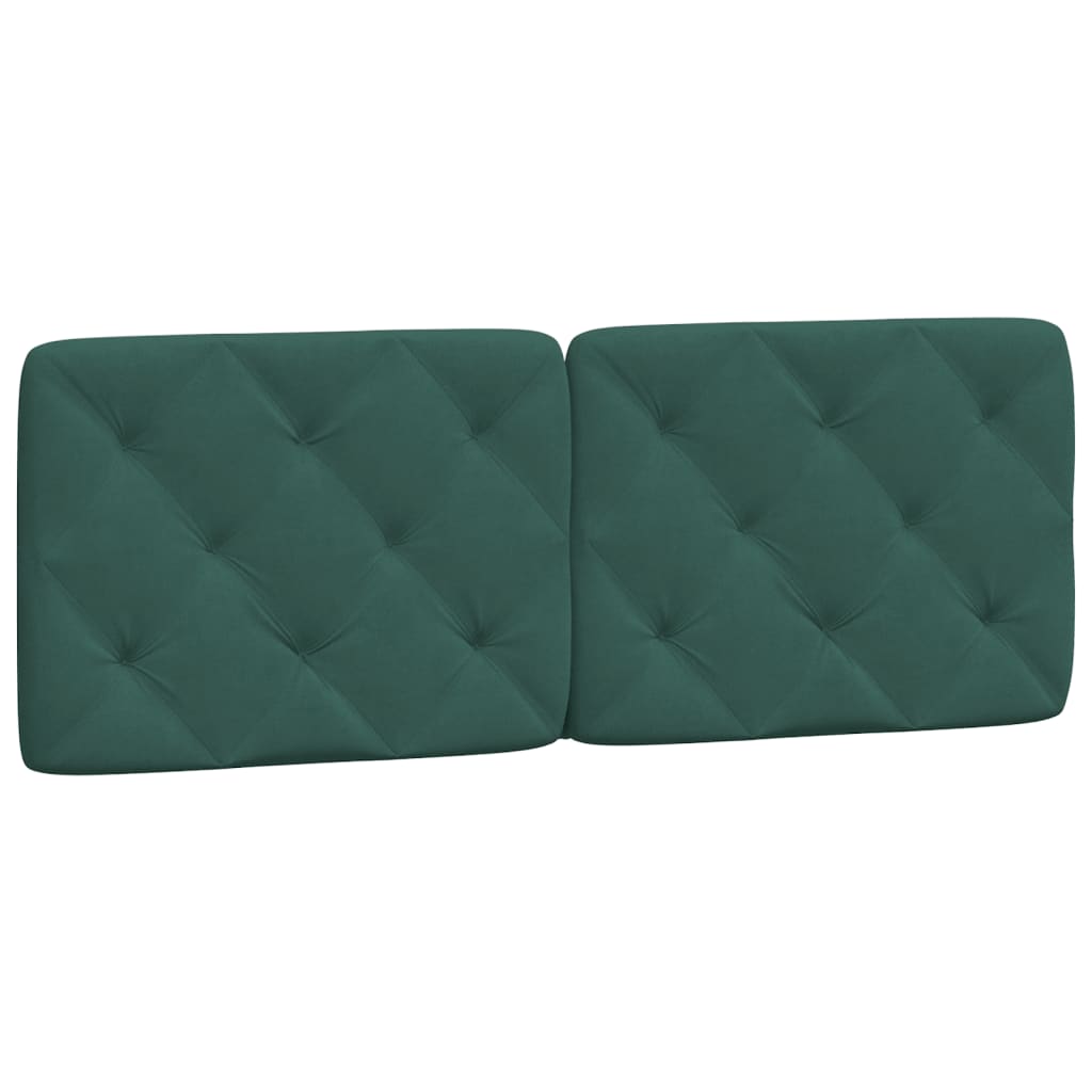 Cuscino Testiera Verde Scuro 140 cm in Velluto