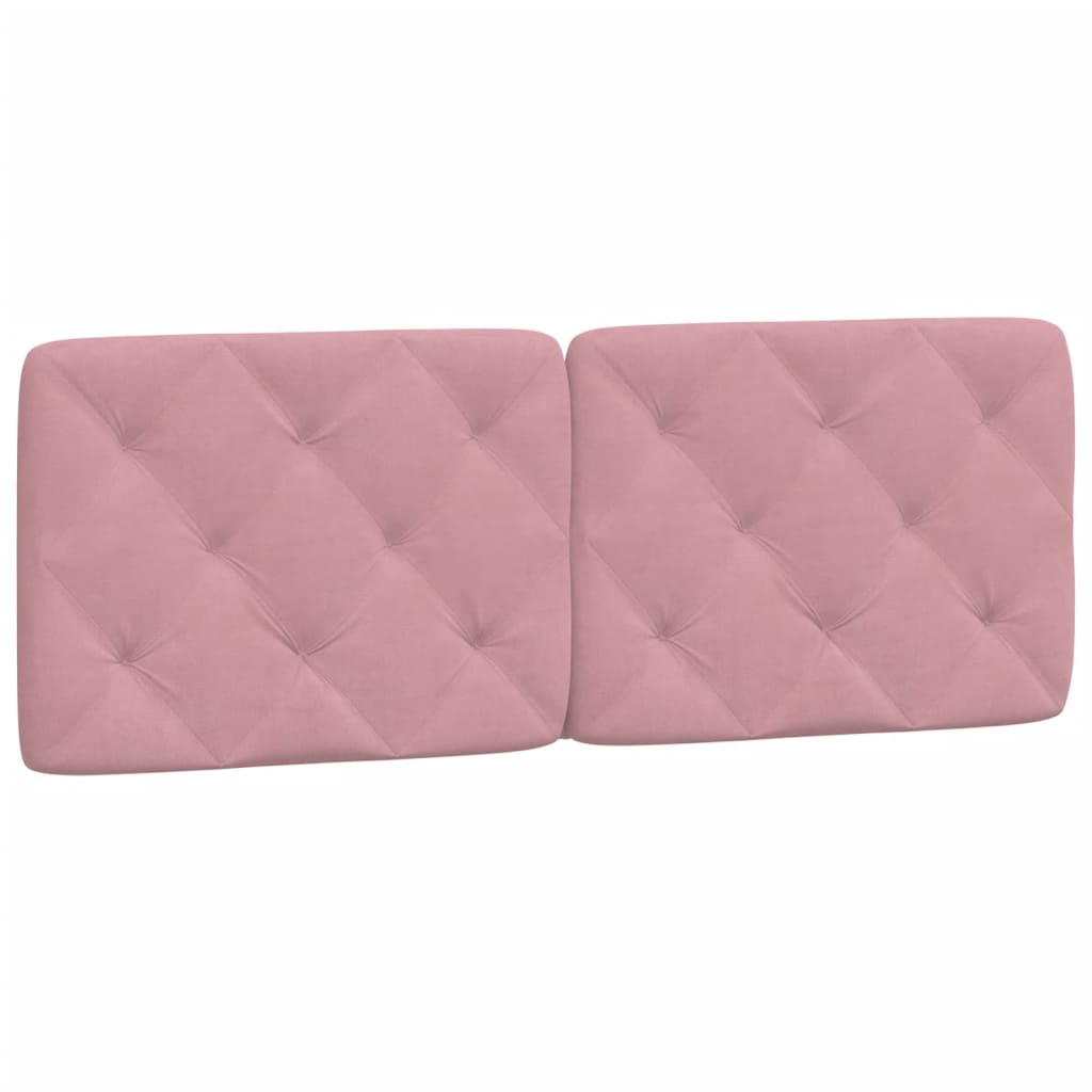 Cuscino Testiera Rosa 140 cm in Velluto