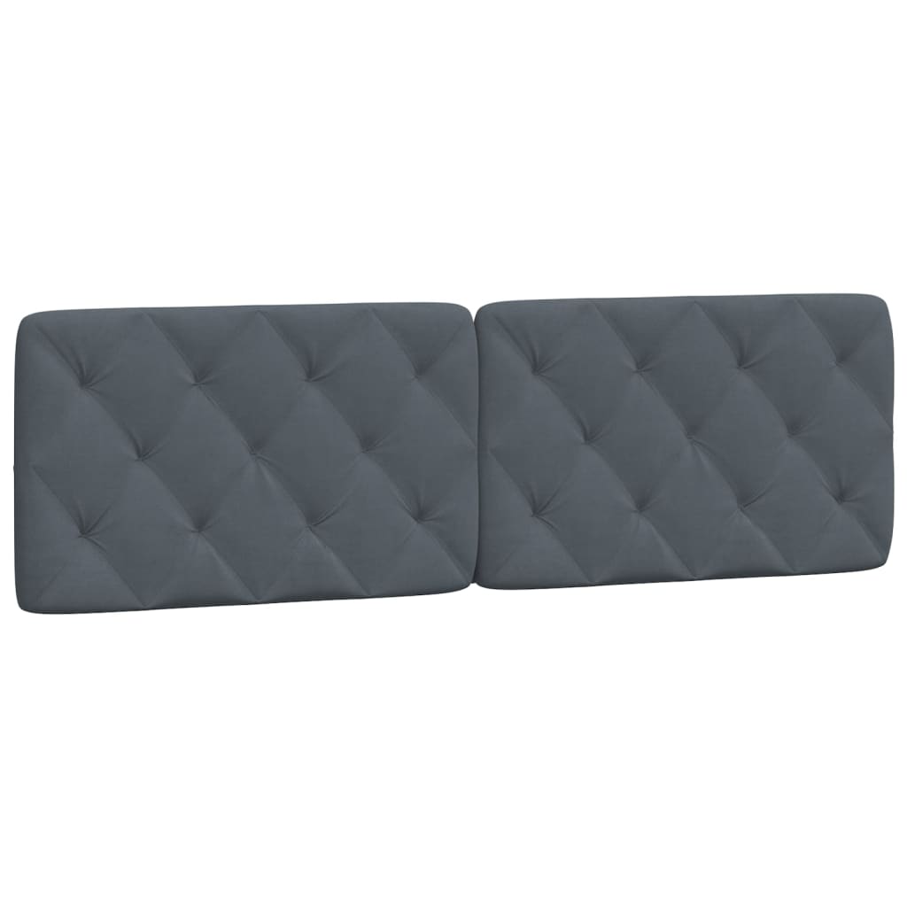 Cuscino Testiera Grigio Scuro 160 cm in Velluto