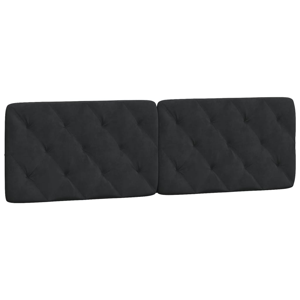 Cuscino Testiera Nero 160 cm in Velluto