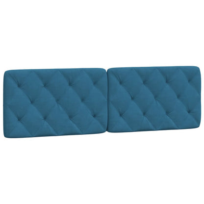 Cuscino Testiera Blu 160 cm in Velluto