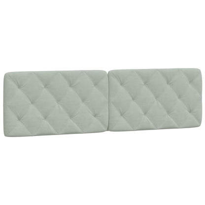 Cuscino Testiera Grigio Chiaro 180 cm in Velluto