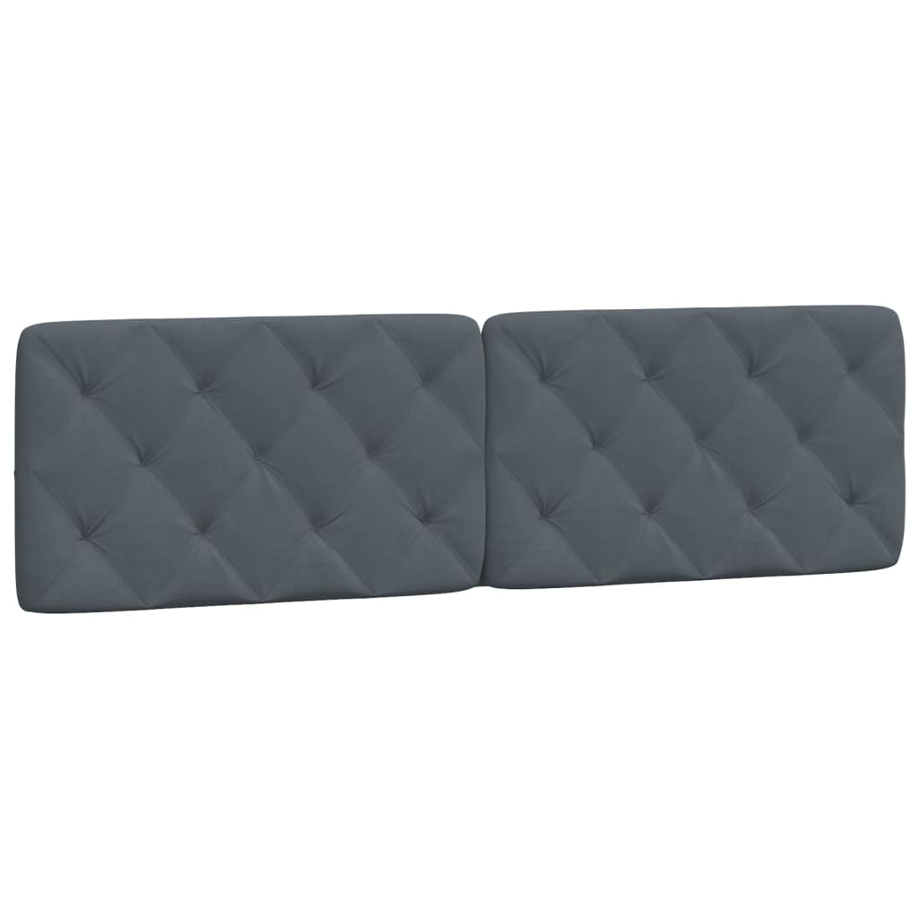 Cuscino Testiera Grigio Scuro 180 cm in Velluto