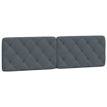 Cuscino Testiera Grigio Scuro 180 cm in Velluto