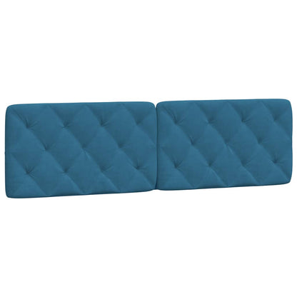 Cuscino Testiera Blu 180 cm in Velluto
