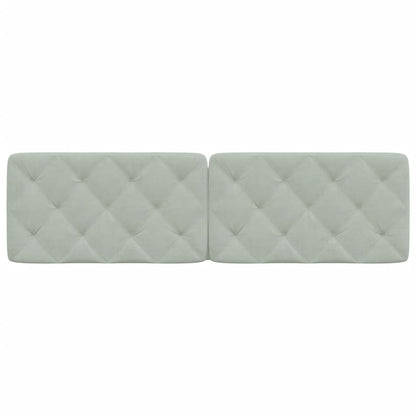 Cuscino Testiera Grigio Chiaro 183 cm in Velluto