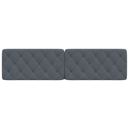Cuscino Testiera Grigio Scuro 200 cm in Velluto