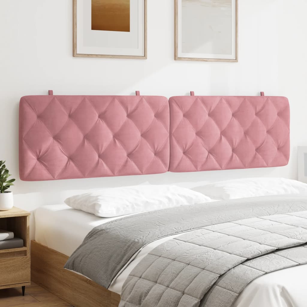 Cuscino Testiera Rosa 200 cm in Velluto