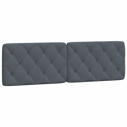 Cuscino Testiera Grigio Scuro 152 cm in Velluto
