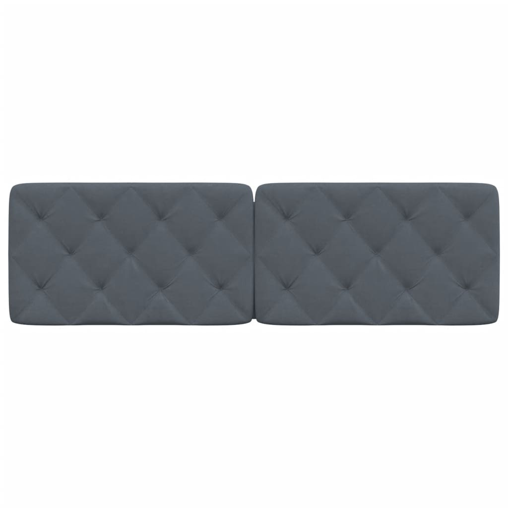 Cuscino Testiera Grigio Scuro 152 cm in Velluto