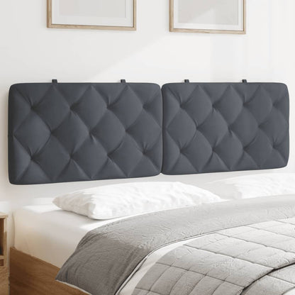 Cuscino Testiera Grigio Scuro 152 cm in Velluto