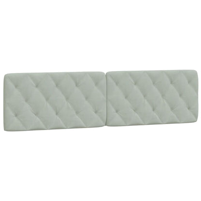 Cuscino Testiera Grigio Chiaro 193 cm in Velluto