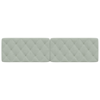Cuscino Testiera Grigio Chiaro 193 cm in Velluto