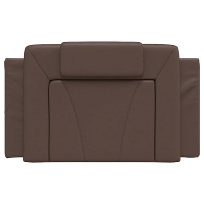 Cuscino Testiera Viana Marrone 80 cm in Similpelle