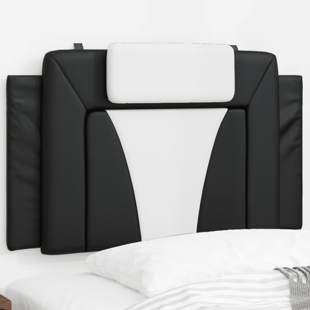 Cuscino Testiera Viana Nero e Bianco 80 cm in Similpelle