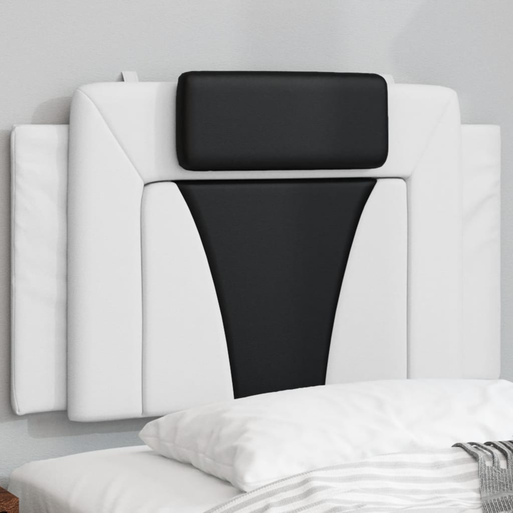 Cuscino Testiera Viana Nero e Bianco 80 cm in Similpelle