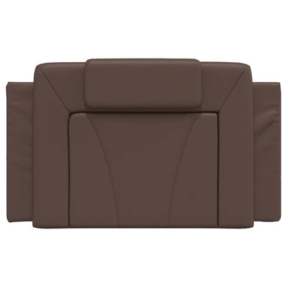 Cuscino Testiera Viana Marrone 90 cm in Similpelle