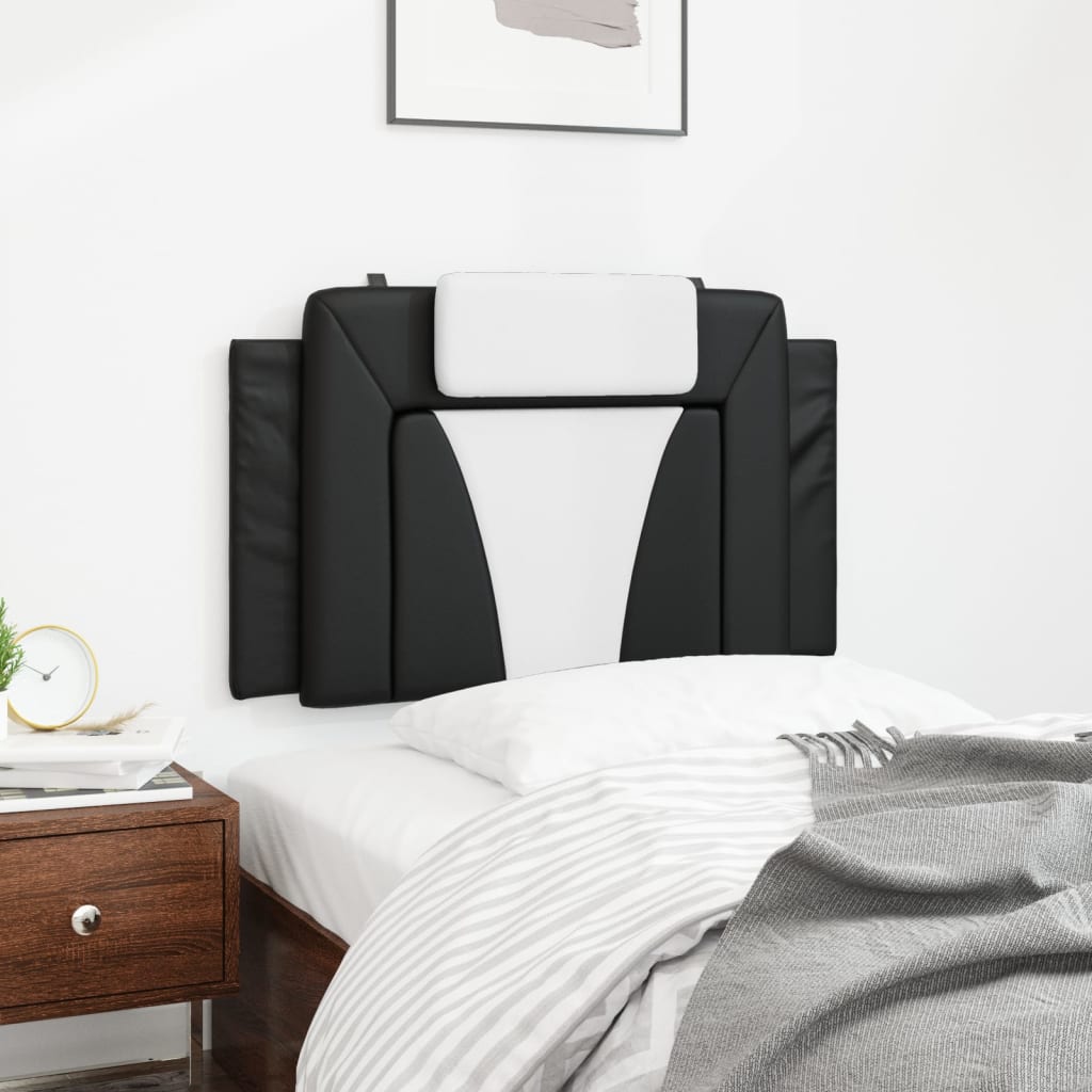 Cuscino Testiera Viana Nero e Bianco 90 cm in Similpelle