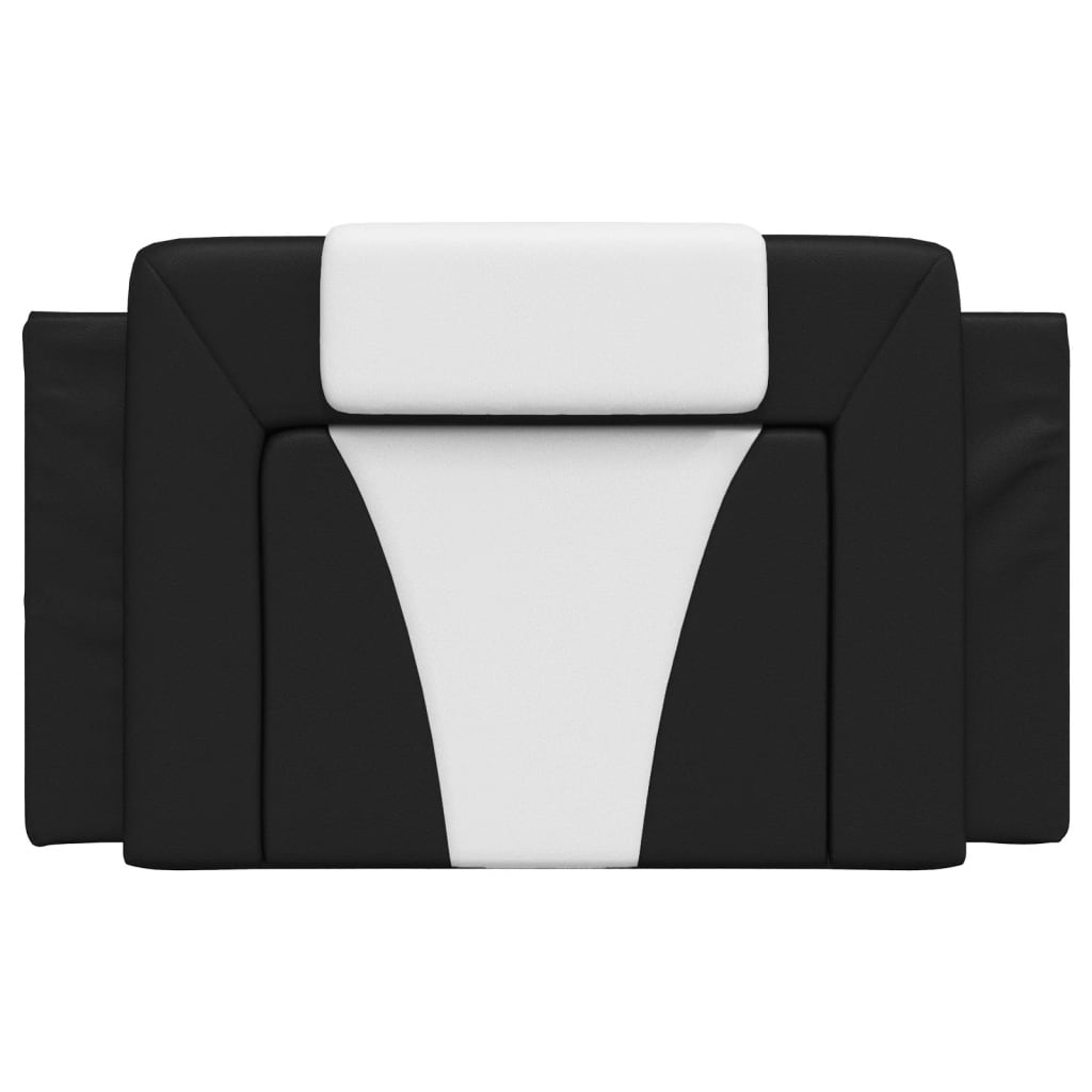 Cuscino Testiera Viana Nero e Bianco 90 cm in Similpelle