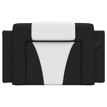 Cuscino Testiera Viana Nero e Bianco 90 cm in Similpelle