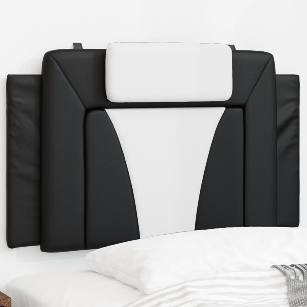 Cuscino Testiera Viana Nero e Bianco 90 cm in Similpelle
