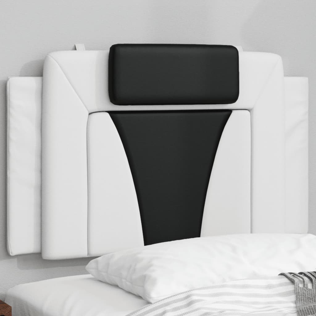 Cuscino Testiera Viana Nero e Bianco 90 cm in Similpelle