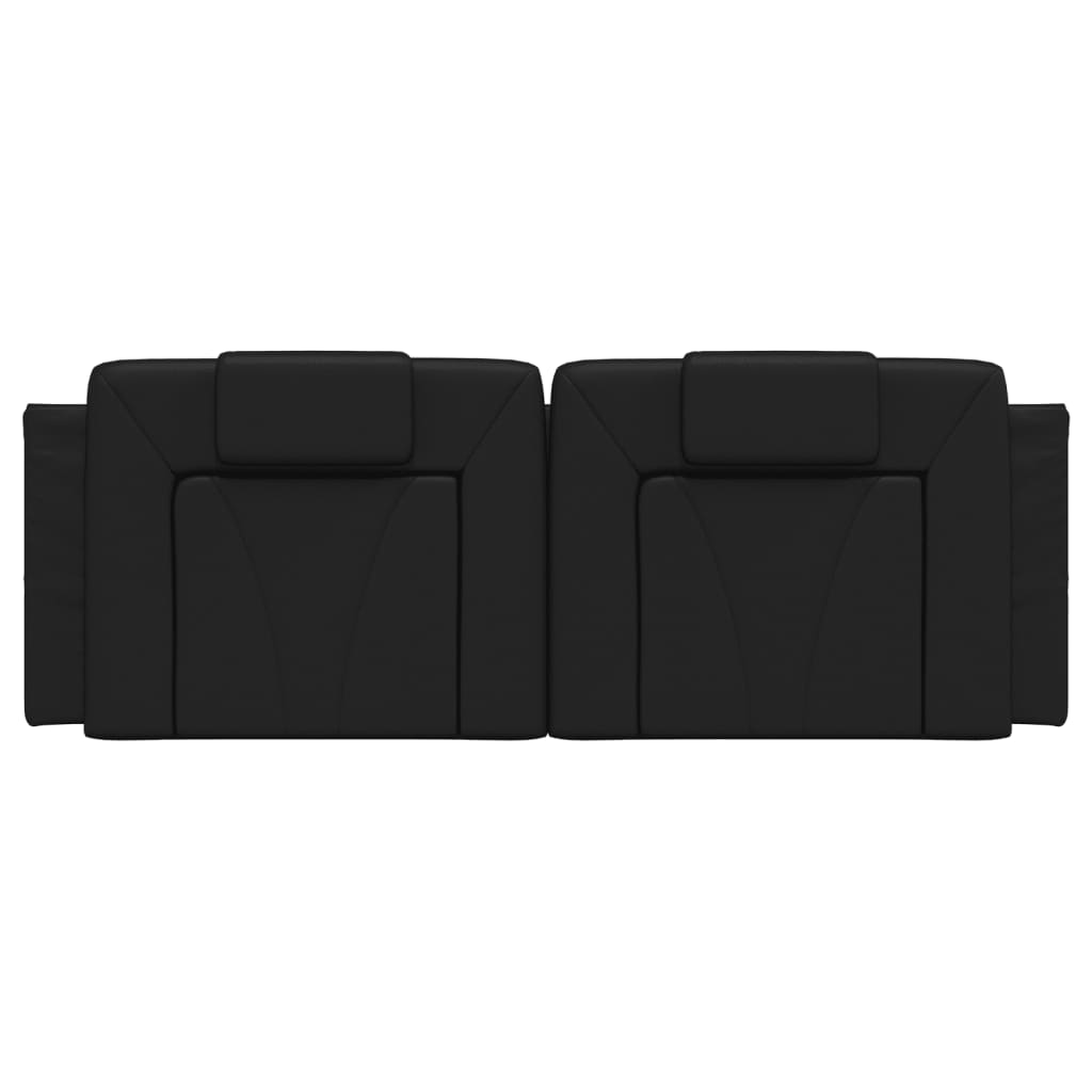 Cuscino Testiera Viana Nero 120 cm in Similpelle