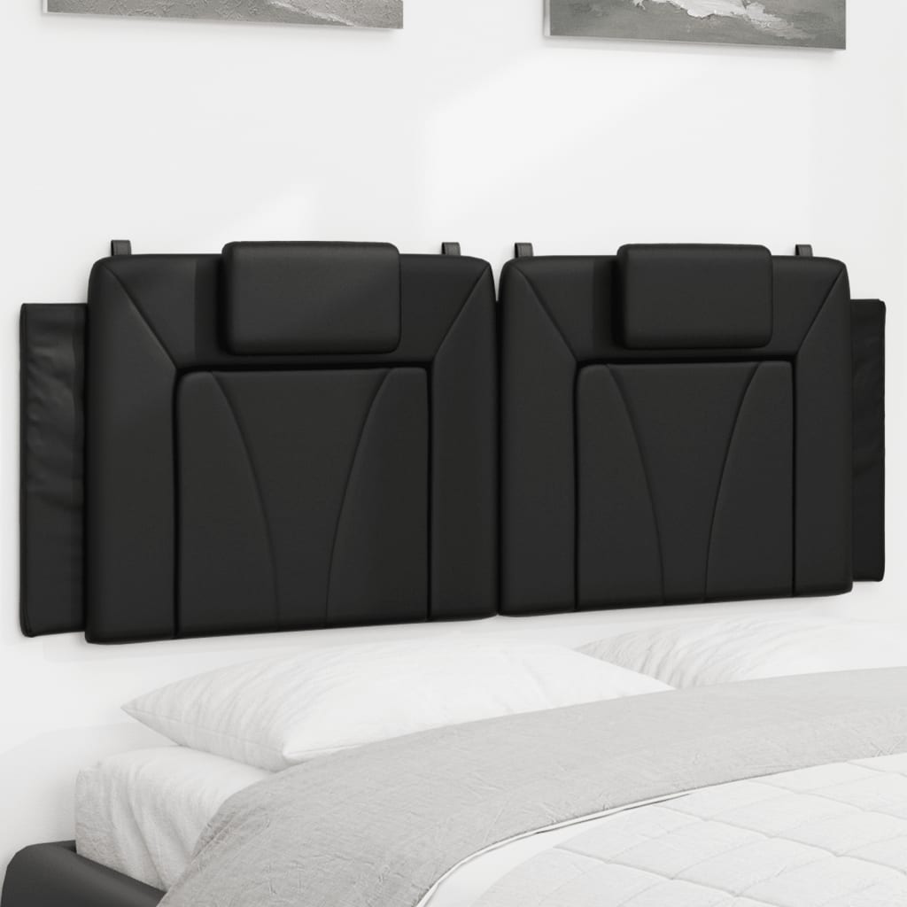 Cuscino Testiera Viana Nero 120 cm in Similpelle