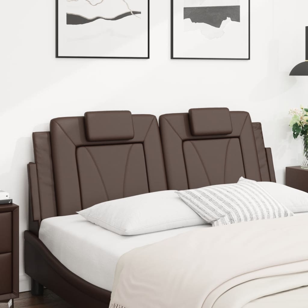 Cuscino Testiera Viana Marrone 120 cm in Similpelle