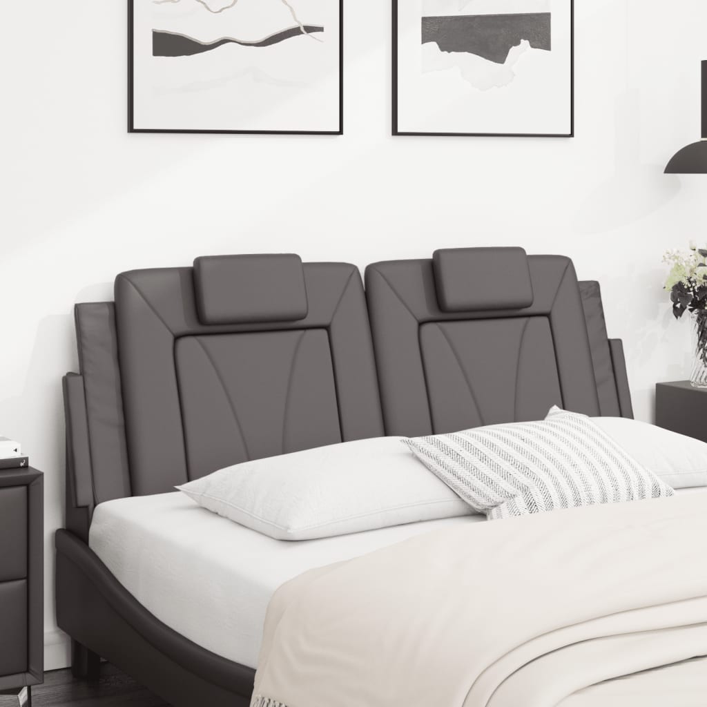 Cuscino Testiera Viana Grigio 120 cm in Similpelle