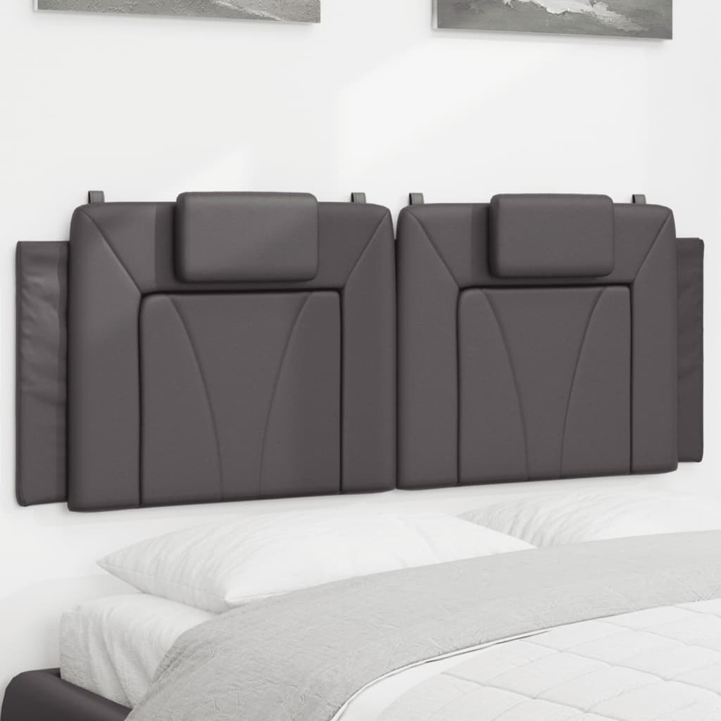 Cuscino Testiera Viana Grigio 120 cm in Similpelle