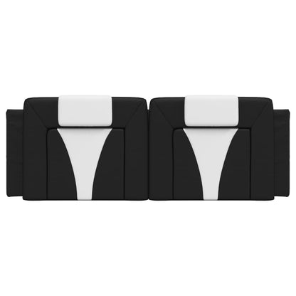 Cuscino Testiera Viana Nero e Bianco 120 cm in Similpelle