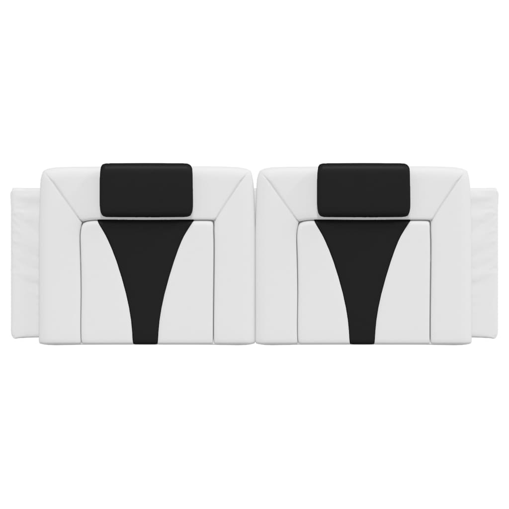 Cuscino Testiera Viana Nero e Bianco 120 cm in Similpelle