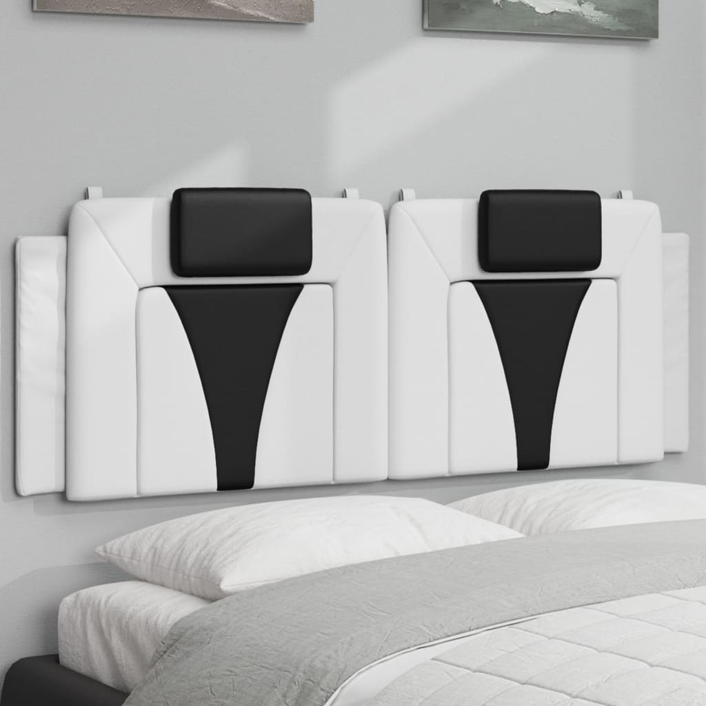 Cuscino Testiera Viana Nero e Bianco 120 cm in Similpelle