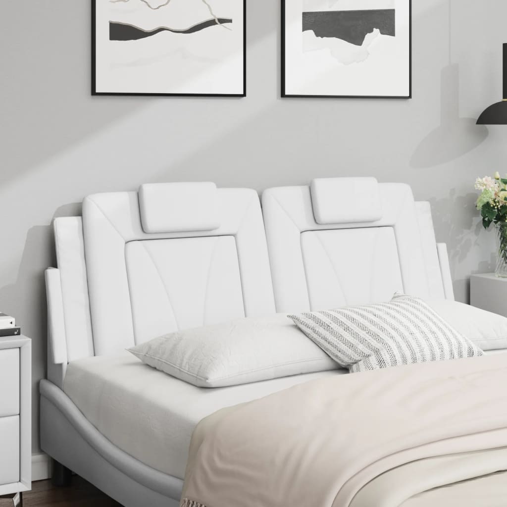 Cuscino Testiera Viana Bianco 140 cm in Similpelle