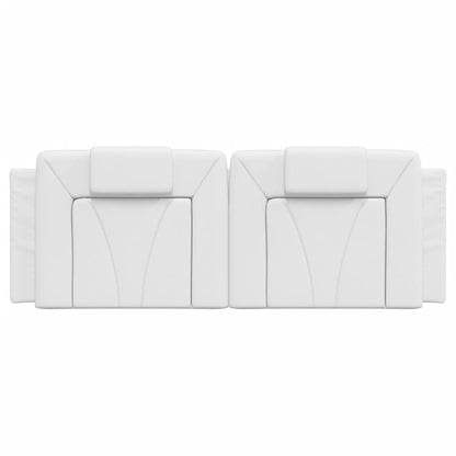 Cuscino Testiera Viana Bianco 140 cm in Similpelle