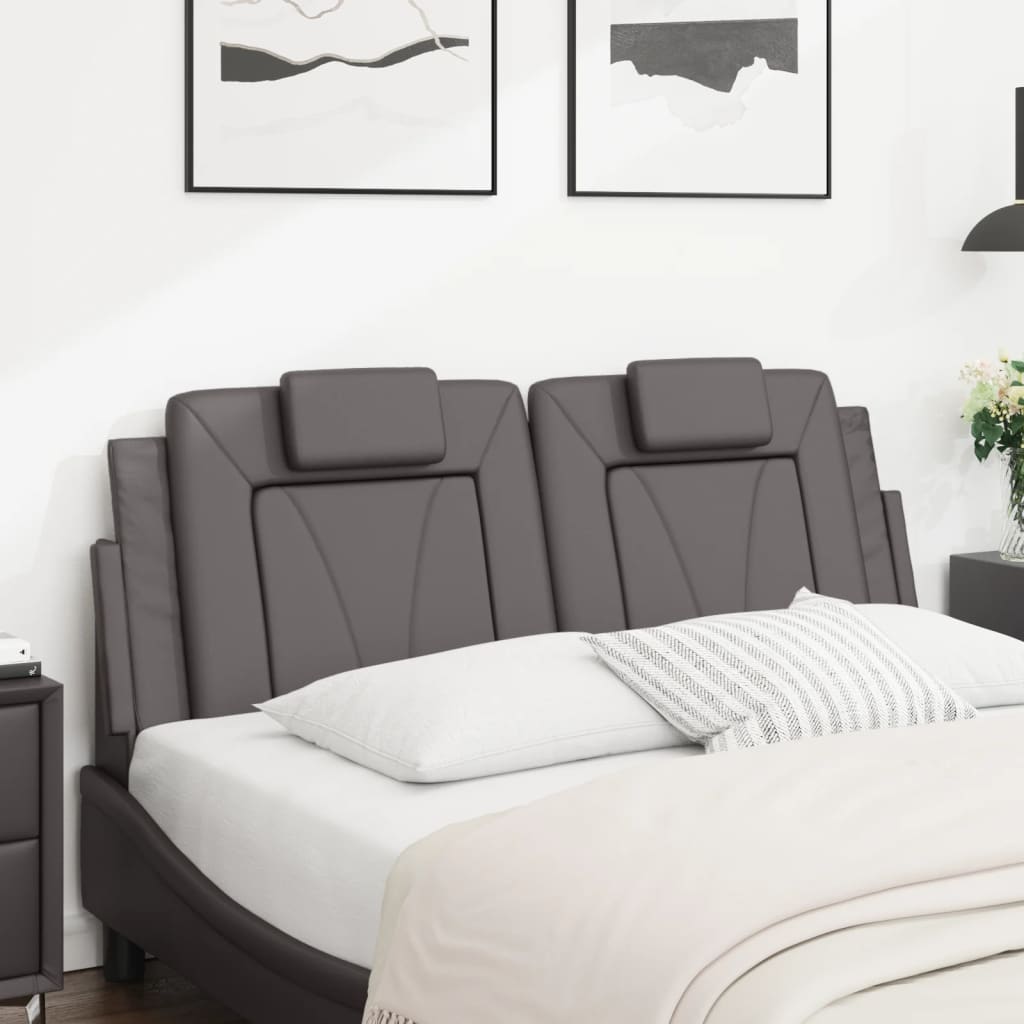 Cuscino Testiera Viana Grigio 140 cm in Similpelle