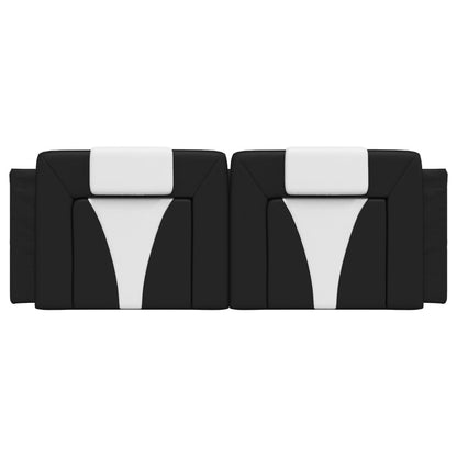 Cuscino Testiera Viana Nero e Bianco 140 cm in Similpelle