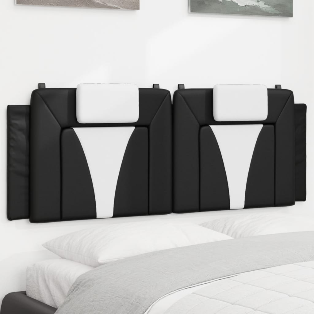 Cuscino Testiera Viana Nero e Bianco 140 cm in Similpelle