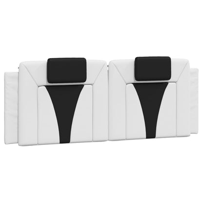 Cuscino Testiera Viana Bianco e Nero 140 cm in Similpelle