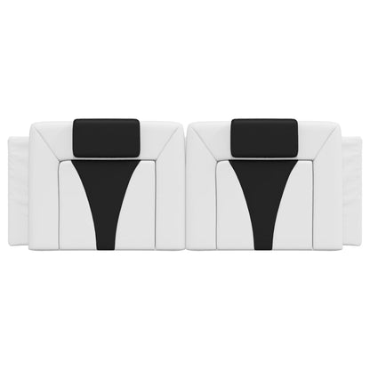 Cuscino Testiera Viana Bianco e Nero 140 cm in Similpelle